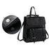 Sac à dos en faux cuir noir avec fermeture magnétique pour Petit Cartable en Cuir