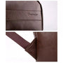 Sac à dos homme en cuir synthétique marron avec bandoulière réglable