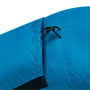 Petit sac à dos imperméable en tissu bleu vif étanche avec cordon noir et coutures renforcées