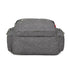 Sac à dos à langer en tissu melange gris avec plusieurs compartiments zippés