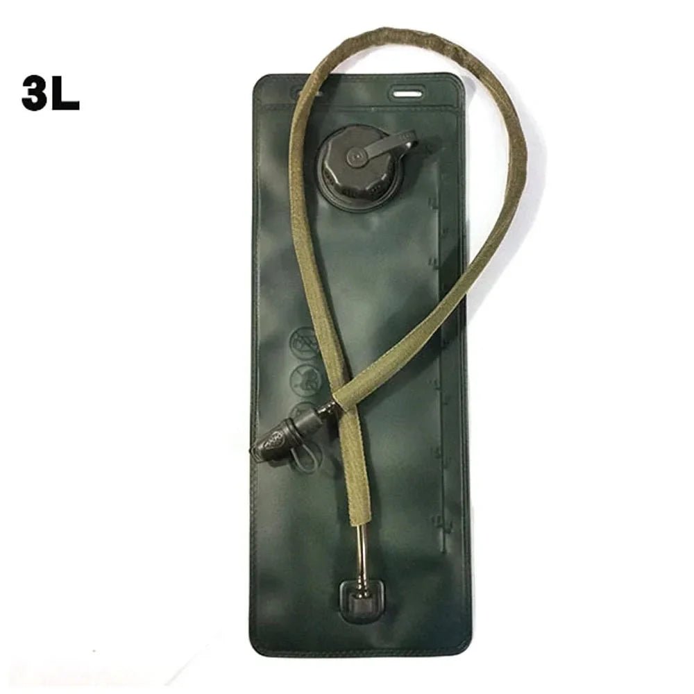 Poche d’hydratation olive verte de 3 litres avec tube et valve dentaire