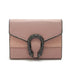Portefeuille chic en cuir rose avec clasp en forme de fer à cheval en argent
