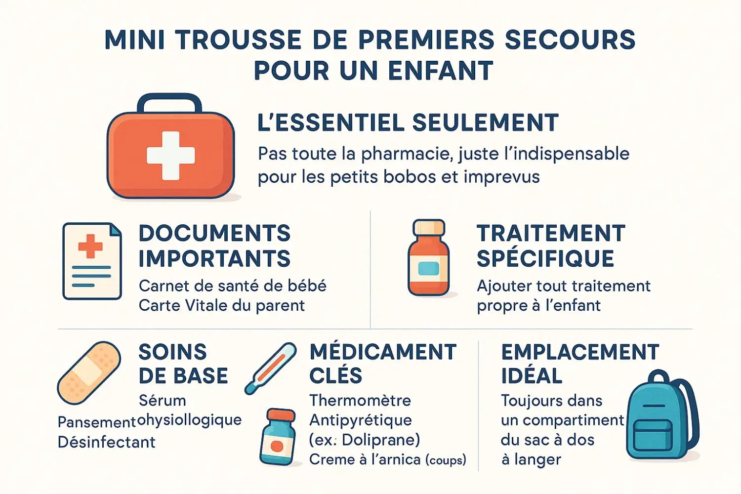 Mini trousse de premiers secours pour enfant