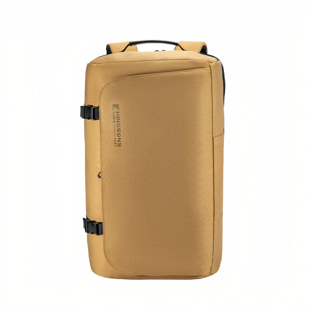 Sac à dos en or 17 pouces pour cab/voyage, sangles et boucles noires, tissu durable