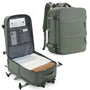 Sac 40x20x25 sac à dos vert olive polyvalent avec plusieurs compartiments pour une organisation optimale