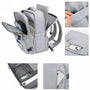 Sac à dos gris pour ordinateur portable 40x20x30 avec compartiments multiples et intérieur rembourré protecteur
