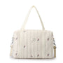 Sac à bandoulière en coton pour bébé avec sac de voyage crème brodé floral détachable
