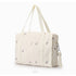Sac à bandoulière en coton pour bébé avec sac de voyage crème brodé floral