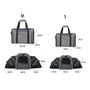 Sac à bandoulière extensible pour chat et chien avec porteurs gris et côtés en mesh extensible