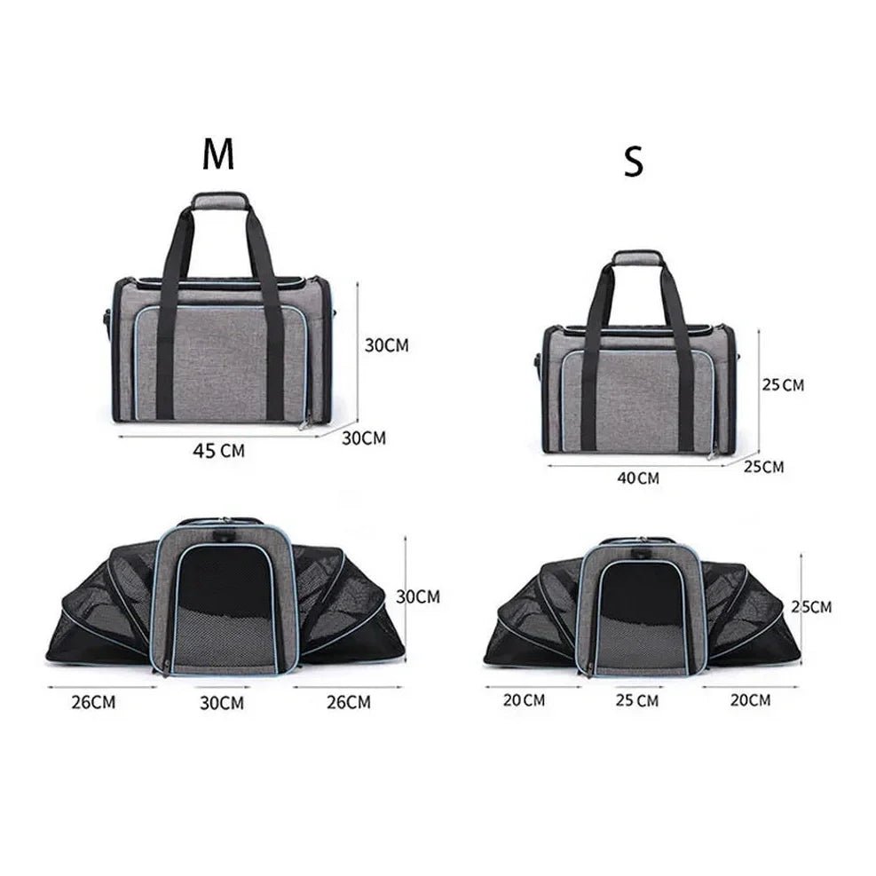 Sac à bandoulière extensible pour chat et chien