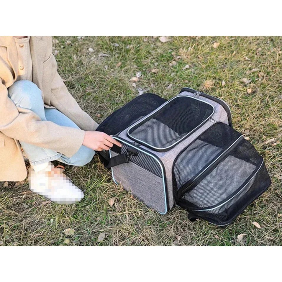 Sac à bandoulière extensible pour chat et chien