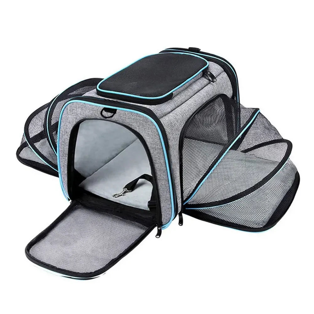 Sac à bandoulière extensible pour chat et chien