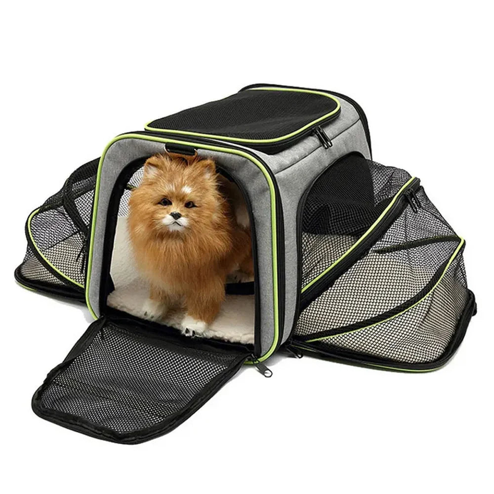 Sac à bandoulière extensible pour chat et chien