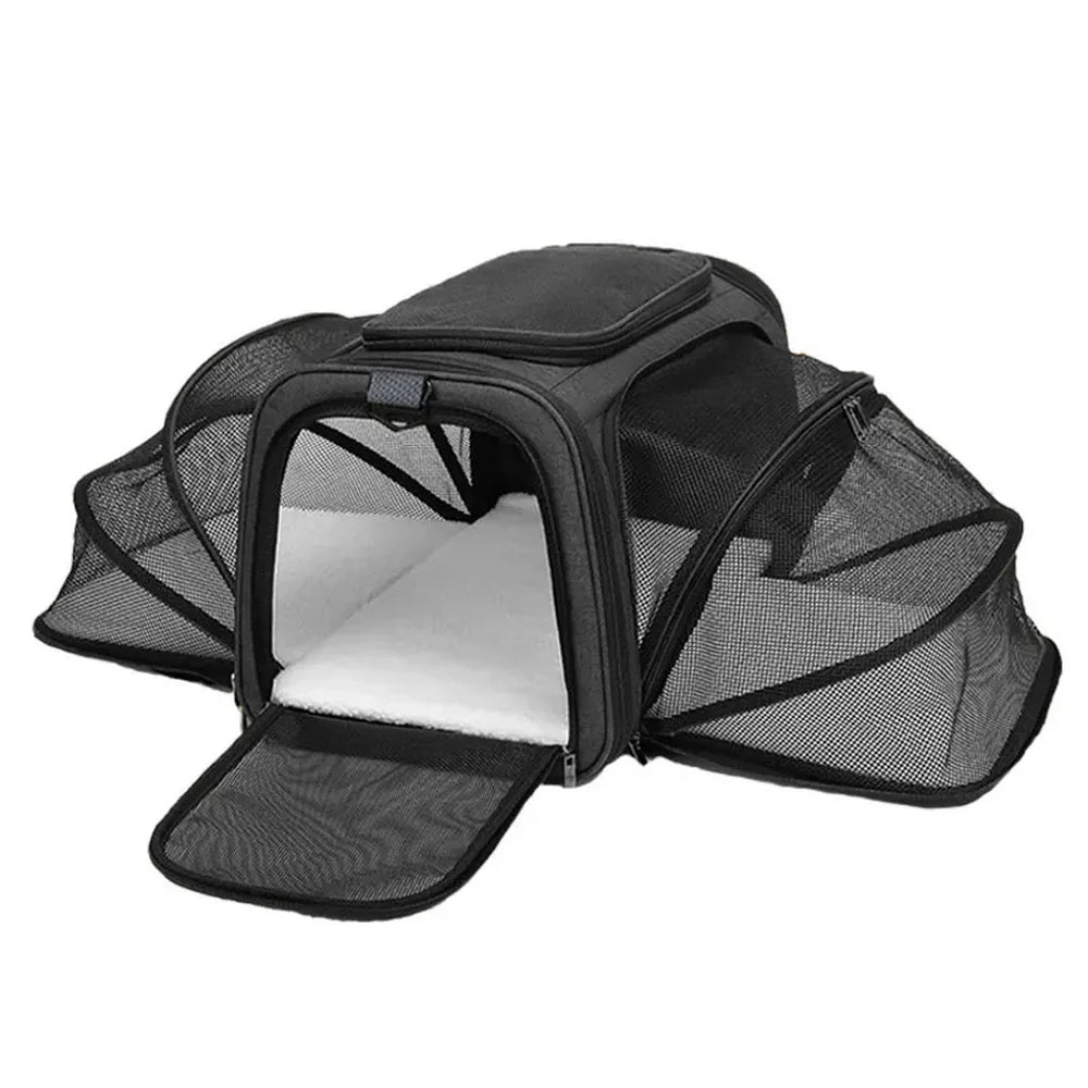Sac à bandoulière extensible pour chat et chien