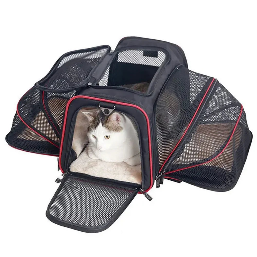 Sac à bandoulière extensible pour chat et chien