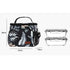 Sac à dos isotherme 15 litres avec sac à lunch floral noir et deux contenants en verre