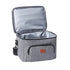 Sac à dos isotherme bandoulière gris ouvert avec poche frontale et bandoulière