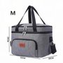 Sac à bandoulière isotherme 15L avec sac isotherme gris, compartiments zippés