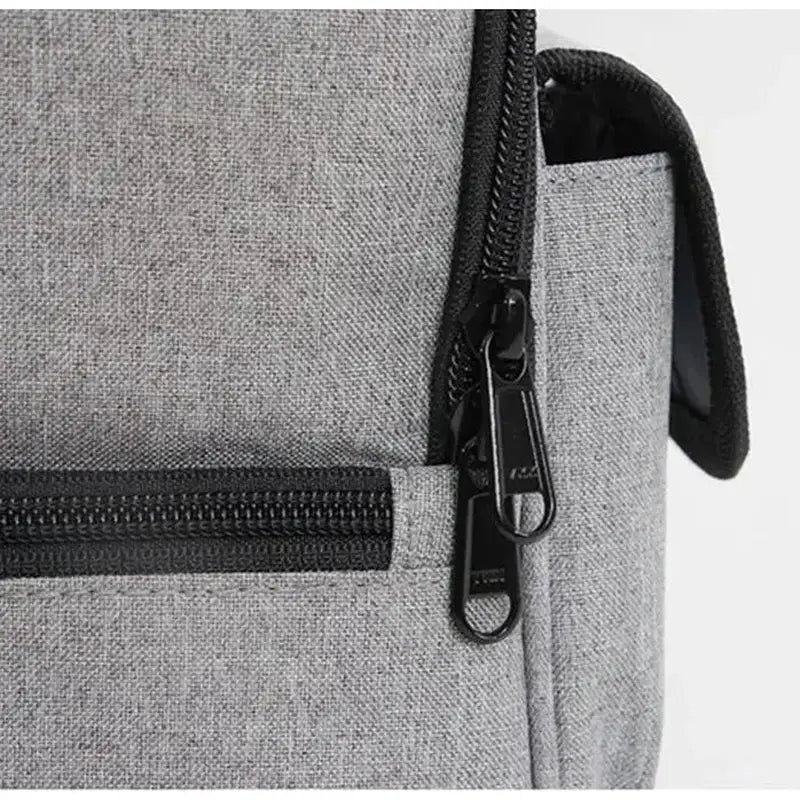 Sac à dos isotherme 10 litres avec fermeture éclair noire et tissu gris