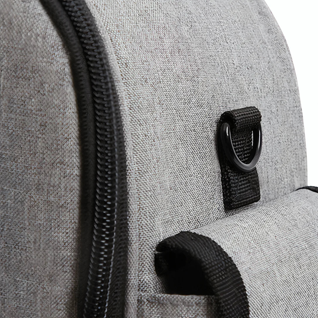 Sac à bandoulière isotherme 5L en toile gris clair avec fermeture éclair noire
