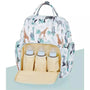 Sac à bandoulière à langer à motif imprimé avec motif safari et poches à bouteilles isolées