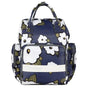 Sac à bandoulière à langer avec motif floral, poignées supérieures et poches latérales