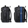 Sac à dos 17 pouces avec compartiment PC, sac convertible noir à capacité ajustable