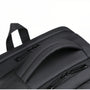 Sac à dos 17 avec compartiment PC noir, multiples poches zippées et poignée supérieure