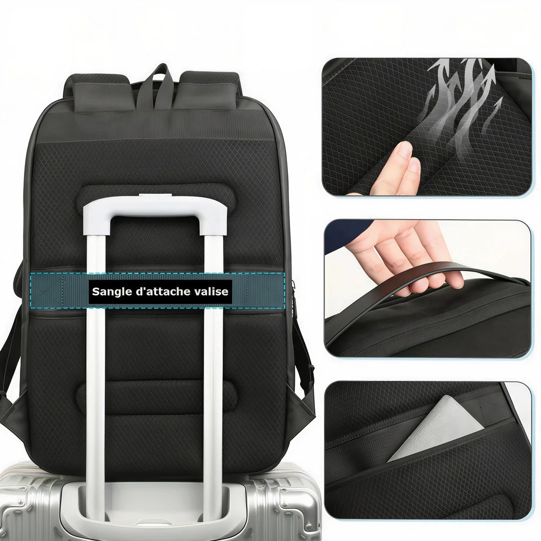 Sac à dos 17 pouces multi-rangements SafePort avec plusieurs fonctionnalités fonctionnelles