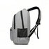 Sac à dos 2 compartiments collège gris clair avec bretelles noires et poches latérales