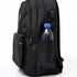 Sac à dos 2 compartiments collège noir avec plusieurs poches zippées et poche en mesh pour bouteille d’eau