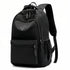 Sac à dos 2 compartiments collège noir utilitaire avec poches zippées et poche en mesh