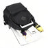 Sac à dos 2 compartiments collège en tissu noir avec plusieurs poches pour électroniques