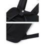 Détails du sac à dos 20l femme en nylon noir avec fermeture à pression