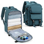 Sac à dos 45x36x20 teal avec plusieurs compartiments pour un rangement organisé
