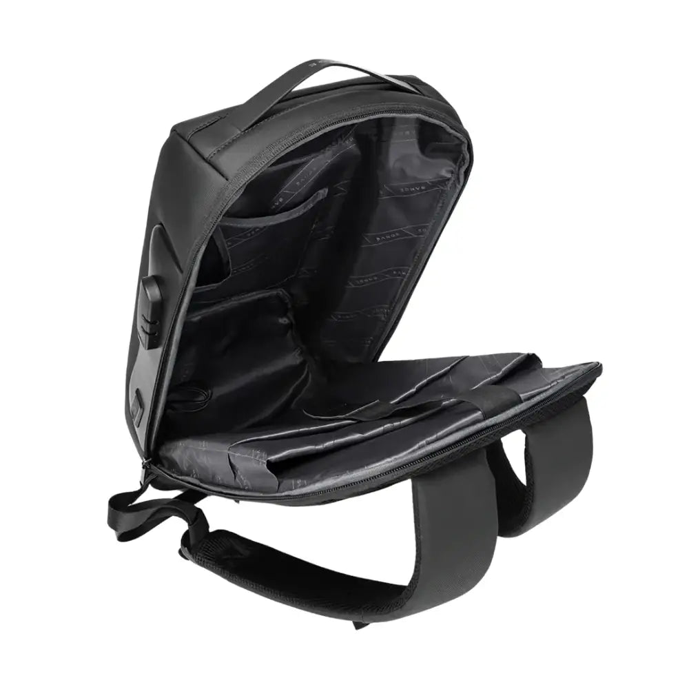Sac à dos anti pickpocket Bastion II noir avec plusieurs compartiments et bretelles rembourrées