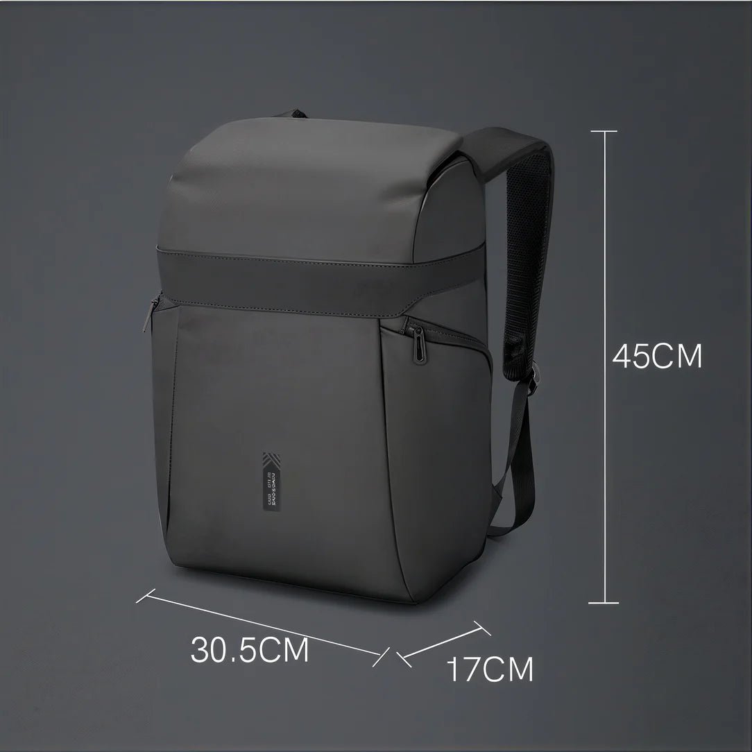 Sac à dos antivol moderne Centaurus en gris foncé avec poches zippées et bretelles réglables