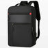 Sac à dos avec poche ordinateur noir rectangulaire, plusieurs compartiments et port USB
