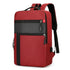 Sac à dos avec poche ordinateur, rouge et noir, plusieurs compartiments zippés, port USB