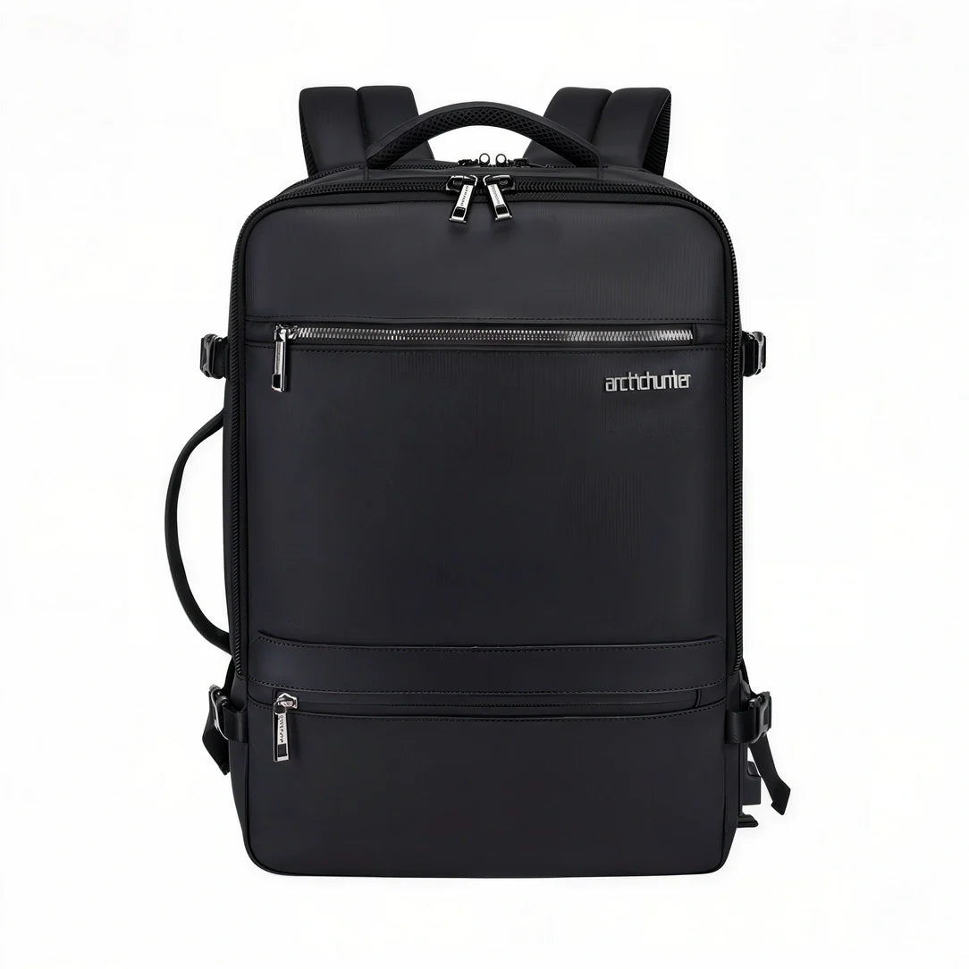 Sac à dos cabine noir avec compartiments multiples et sangles réglables