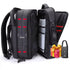 Sac à dos bagage cabine noir extensible avec multiples compartiments et serrure à combinaison