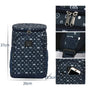 Sac à dos isotherme repas bleu foncé avec motif géométrique blanc et multiples poches
