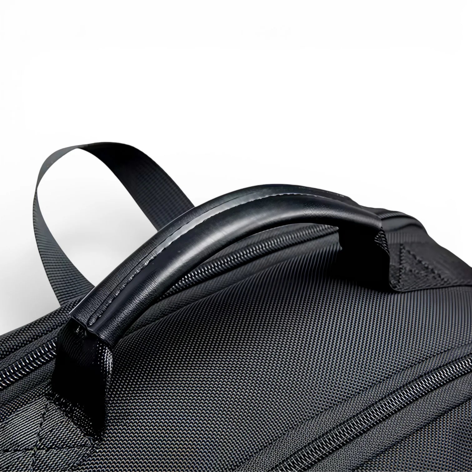 Sac à dos bureau homme Xpac en nylon texturé noir, anse rembourrée et coutures renforcées