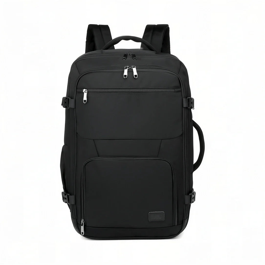 Sac à dos cabine noir 38L avec compartiments multiples et sangles ajustables