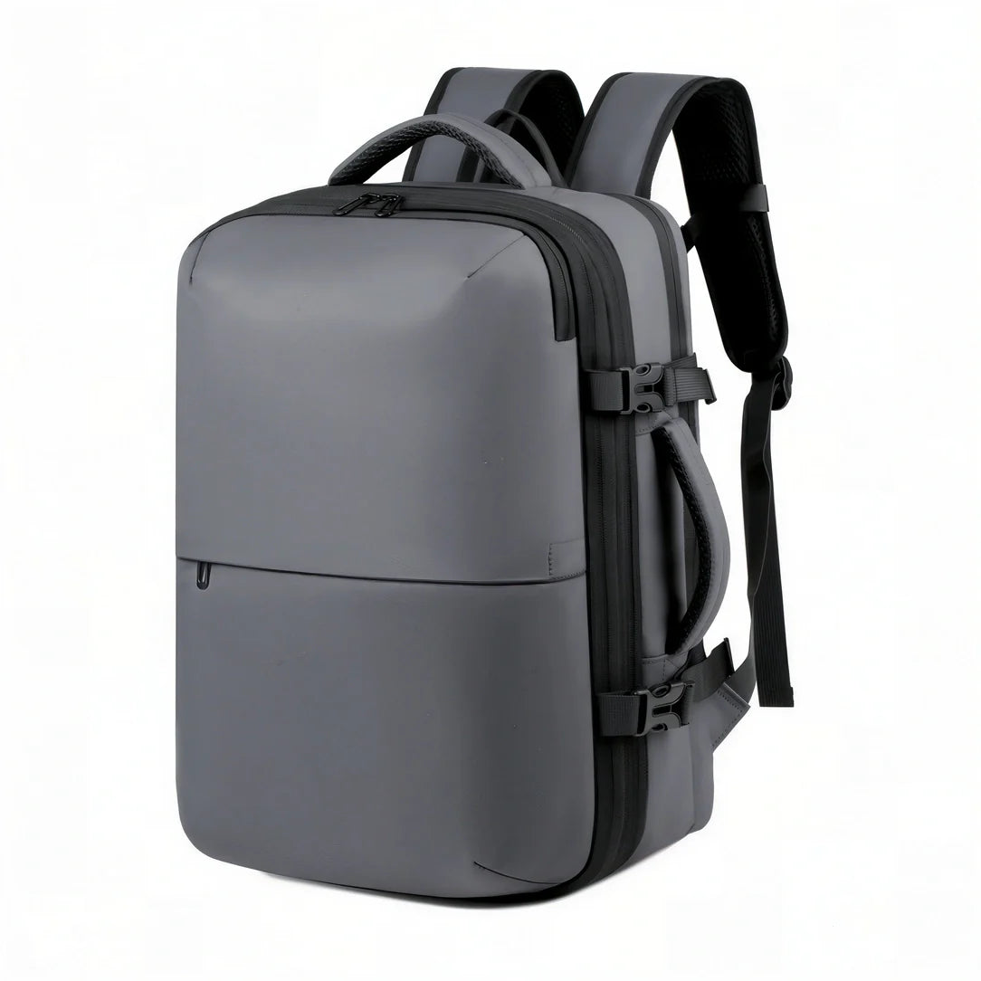 Sac à dos cabine antivol TSA gris anthracite multi-compartiments