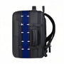 Sac à dos cabine antivol TSA noir avec accents bleus