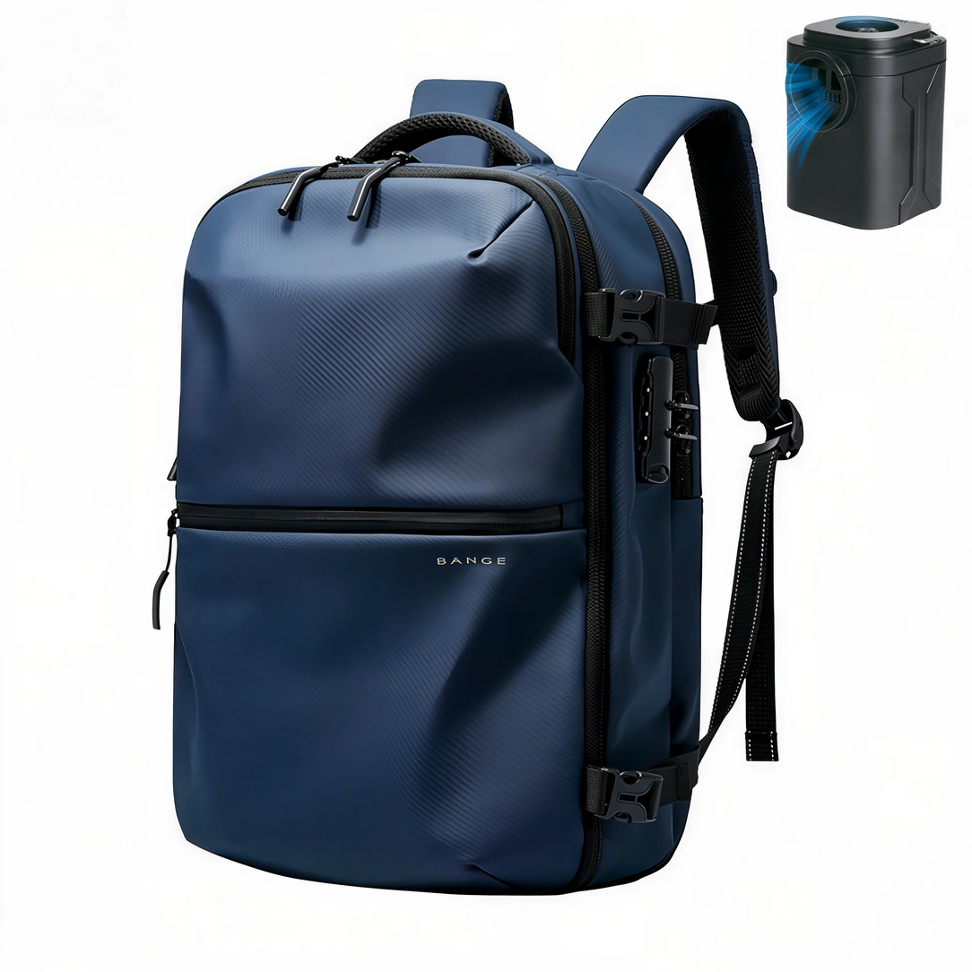 Sac à dos cabine bleu marine avec antivol AirTrail, ports USB et compartiments