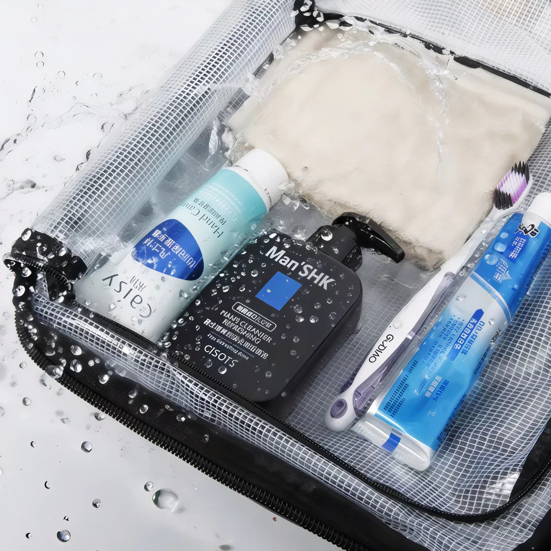 Sac à dos cabine sous vide AirTrail antivol avec pochette mesh noire pour essentiels voyage