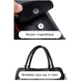 Sac à dos carré cuir avec sac à main en cuir noir, fermeture magnétique et poignées supérieures
