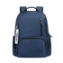 Sac à dos chic en tissu bleu marine avec plusieurs compartiments zippés et poignée supérieure